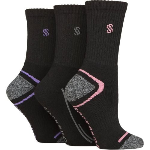 Women's 3 Pair Performance Sport Cushioned Crew Socks 4-8 - SockShop - Modalova