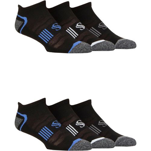 Mens 6 Pair Performance Sport Tech Half Cushioned Trainer Socks 7-11 Mens - SockShop - Modalova