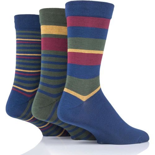 Pair Cedar Comfort Cuff Gentle Bamboo Striped and Plain Socks with Smooth Toe Seams Men's 12-14 Mens - SockShop - Modalova