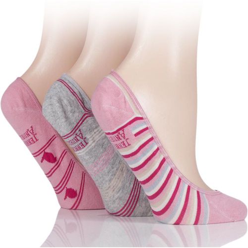 Pair Striped Cotton Invisible Socks Ladies 4-8 Ladies - Jennifer Anderton - Modalova