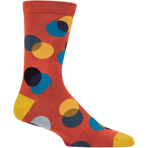 Mens 1 Pair Organic Cotton Circle Dots Socks Clay 7-11 Mens - Thought - Modalova