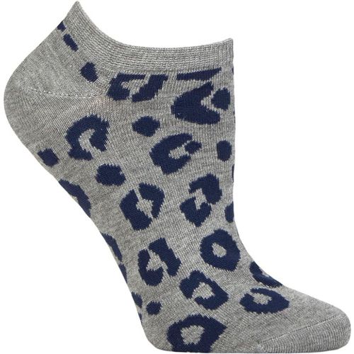 Ladies 1 Pair Reese Bamboo Leopard Trainer Socks Marle 4-7 - Thought - Modalova