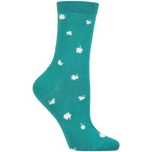 Women's 1 Pair Niamh Clover Bamboo Socks Peacock 4-7 - Thought - Modalova