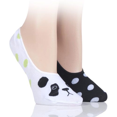 Pair Panda Invisible Socks Ladies 4-8 Ladies - Wild Feet - Modalova