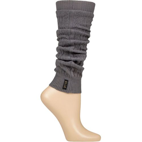 Women's 1 Pair Elle Fine Cable Knit Leg Warmers Charcoal One Size - SockShop - Modalova