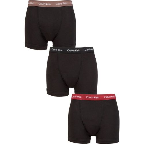 Mens 3 Pack Cotton Stretch Trunks Camel / / Red Carpet XL - Calvin Klein - Modalova