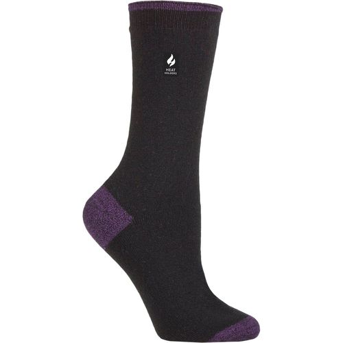 Ladies 1 Pair SOCKSHOP 1.0 TOG Ultralite Striped, Argyle & Patterned Socks Oia Heel & Toe / Purple 4-8 Ladies - Heat Holders - Modalova