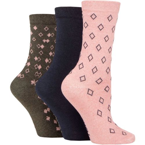 Women's 3 Pair SOCKSHOP 100% Recycled Diamonds Cotton Socks Assorted 4-8 Ladies - TORE - Modalova