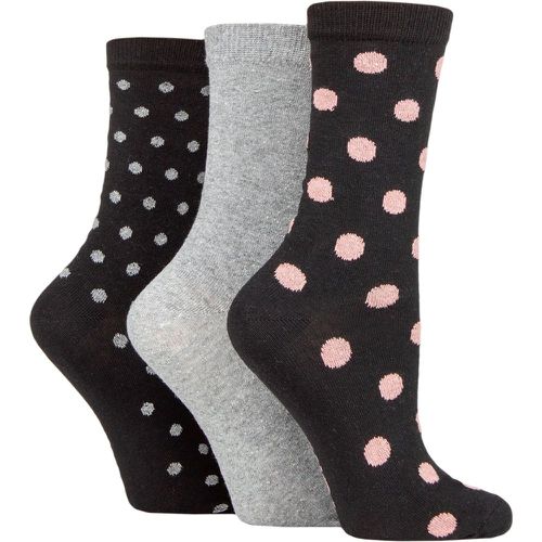 Ladies 3 Pair SOCKSHOP 100% Recycled Spots Cotton Socks 4-8 Ladies - TORE - Modalova