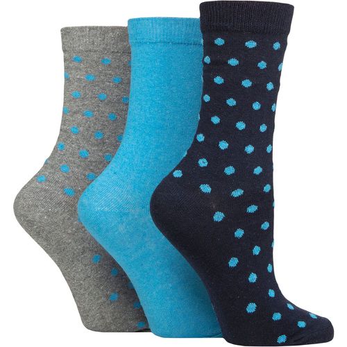 Ladies 3 Pair SOCKSHOP 100% Recycled Cotton Polka Dot Patterned Socks Spots 4-8 - TORE - Modalova