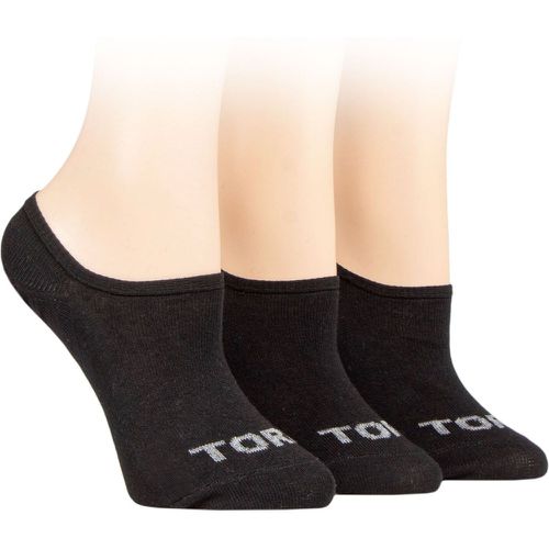 Women's 3 Pair SOCKSHOP 100% Recycled Plain Cotton High Cut Ped Socks 4-8 Ladies - TORE - Modalova