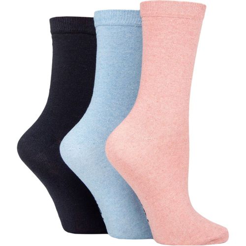 Ladies 3 Pair SOCKSHOP 100% Recycled Plain Cotton Socks Assorted 4-8 Ladies - TORE - Modalova