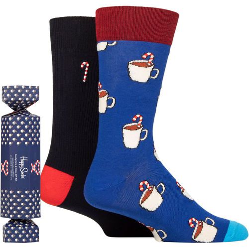 Mens and Ladies 2 Pair Candy Cane & Cocoa Gift Boxed Socks Multi 7.5-11.5 Unisex - Happy Socks - Modalova