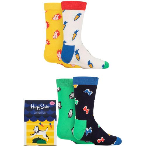 Boys and Girls 4 Pair Gift Boxed Pets Socks Mix 7-9 Years - Happy Socks - Modalova