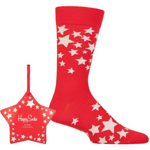 Mens and Ladies 1 Pair Stars Gift Boxed Socks Multi 7.5-11.5 Unisex - Happy Socks - Modalova