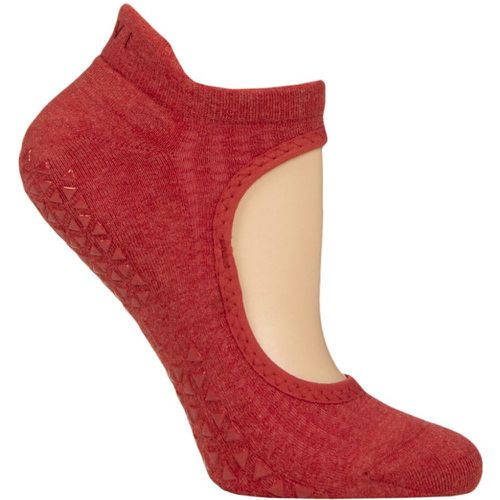 Women's 1 Pair Tavi Noir Emma Breeze Organic Cotton Yoga Socks with Grip Spice Medium - SockShop - Modalova