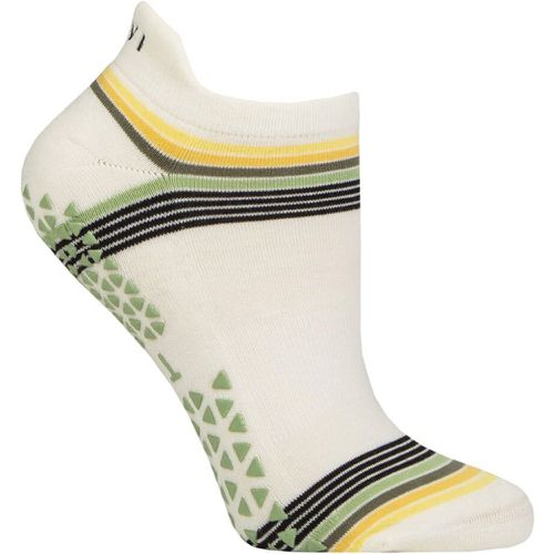 Women's 1 Pair Savvy Organic Cotton Low Rise Yoga Socks with Grip Coconut Vibe 3-5.5 Ladies - Tavi Noir - Modalova