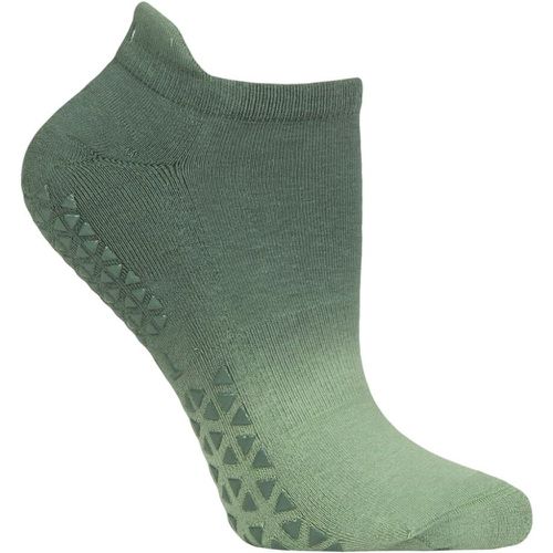 Women's 1 Pair Savvy Organic Cotton Low Rise Yoga Socks with Grip Foliage Ombre 3-5.5 Ladies - Tavi Noir - Modalova