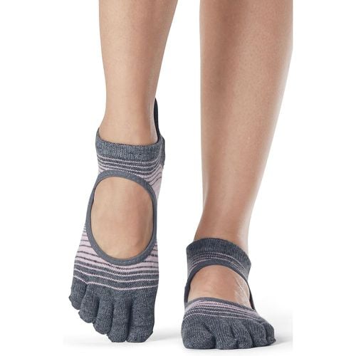 Women's 1 Pair Bellarina Full Toe Organic Cotton Open Front Yoga Socks Echo S - ToeSox - Modalova