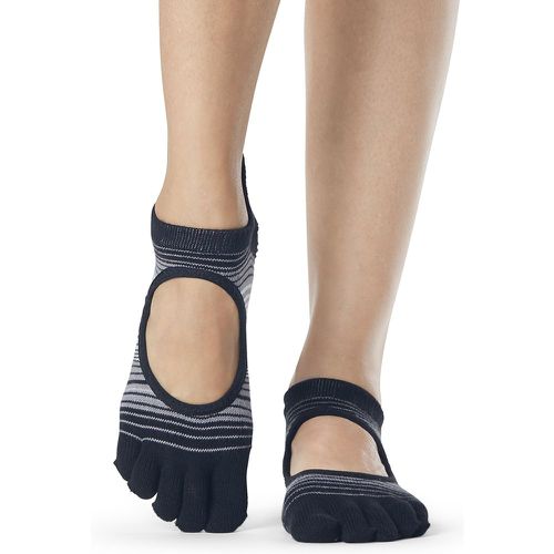 Ladies 1 Pair Bellarina Full Toe Organic Cotton Open Front Yoga Socks Static S - ToeSox - Modalova