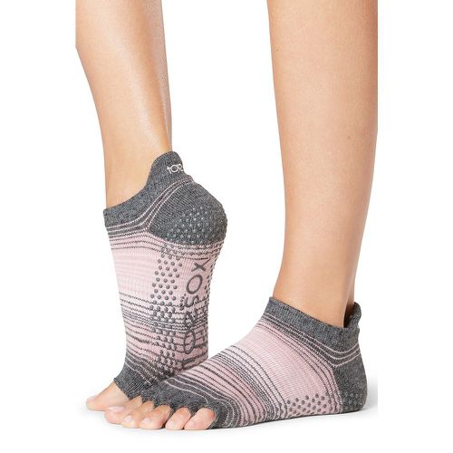 Mens and Ladies 1 Pair Half Toe Organic Cotton Low Rise Yoga Socks Echo M - ToeSox - Modalova