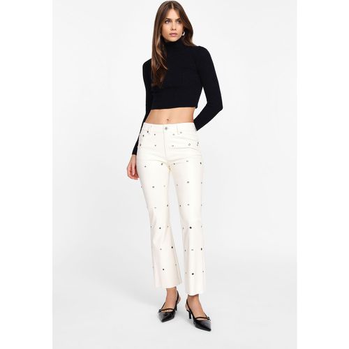 Pantaloni flare con finte perle - Please - Modalova