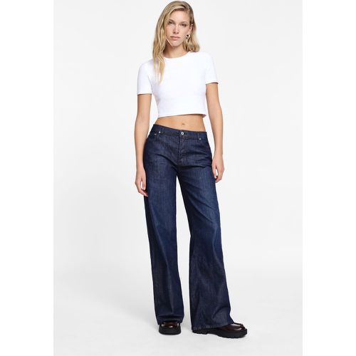 Jeans a gamba ampia con vita bassa - Please - Modalova