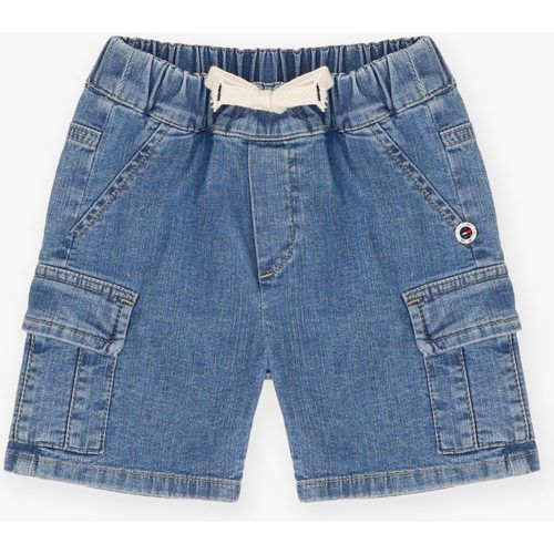 Shorts jeans baby con tasche laterali e coulisse - Please - Modalova