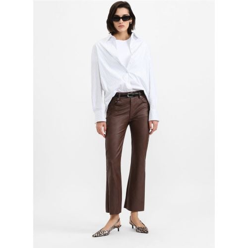 Pantaloni flare in similpelle - Please - Modalova