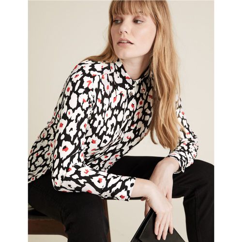 Animal Print Collared Long Sleeve Shirt -coloured - Marks & Spencer - Modalova