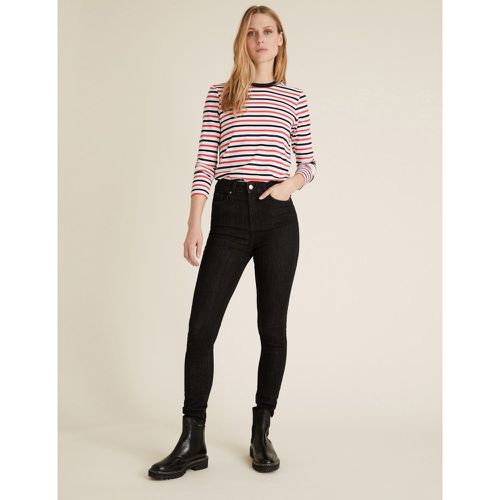 Pure Cotton Striped Straight Fit Top red - Marks & Spencer - Modalova