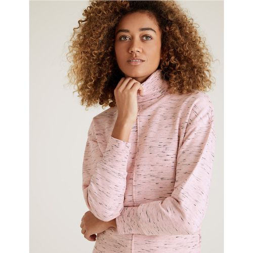 Cotton Funnel Neck Long Sleeve Sweatshirt pink - Marks & Spencer - Modalova
