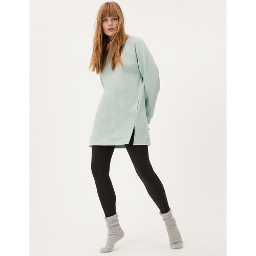 Cotton Crew Neck Longline Sweatshirt green - Marks & Spencer - Modalova