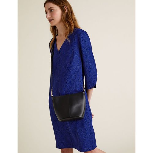 Crepe Animal Print V-Neck Shift Dress blue - Marks & Spencer - Modalova