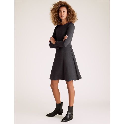 Jersey Round Neck Knee Length Skater Dress grey - Marks & Spencer - Modalova
