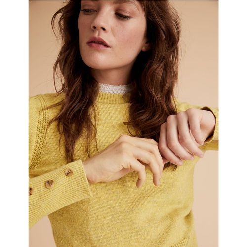 Cotton Button Detail Jumper yellow - Marks & Spencer - Modalova