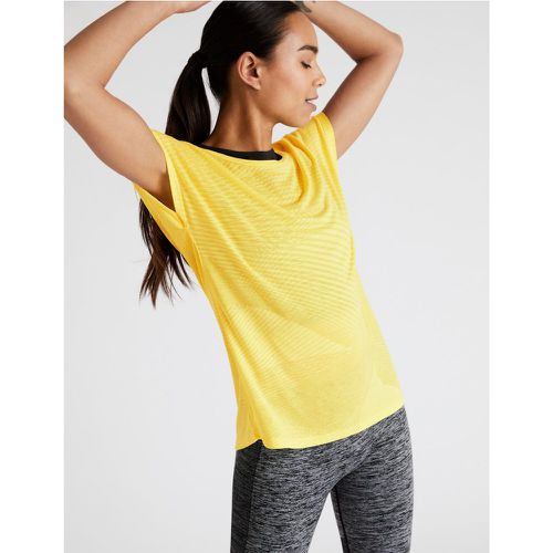 Textured Lightweight Short Sleeve Top yellow - Marks & Spencer - Modalova