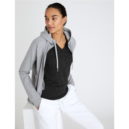 Cotton V-Neck Short Sleeve T-Shirt grey - Marks & Spencer - Modalova