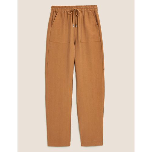 Tencel™ Tapered Ankle Grazer Trousers brown - Marks & Spencer - Modalova