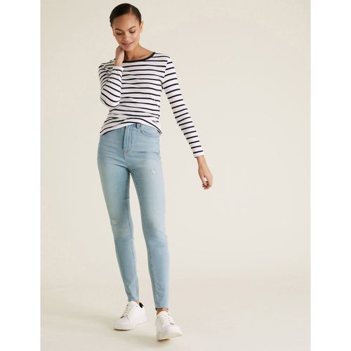 Ivy High Waisted Distressed Skinny Jeans navy - Marks & Spencer - Modalova