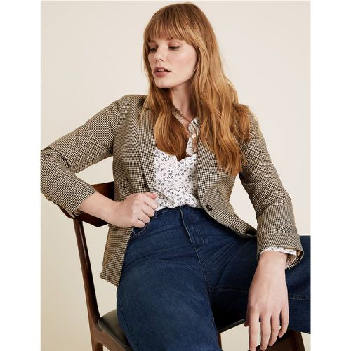 Tailored Checked Single Breasted Blazer brown - Marks & Spencer - Modalova
