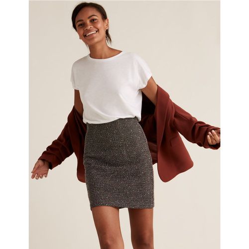 Jersey Textured Mini A-Line Skirt - Marks & Spencer - Modalova