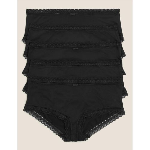 Pk Microfibre & Lace Shorts black - Marks & Spencer - Modalova
