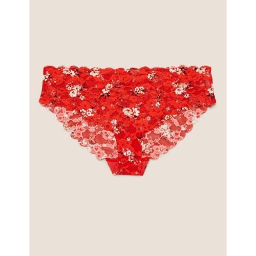 Lace Floral Brazilian Knickers red - Marks & Spencer - Modalova