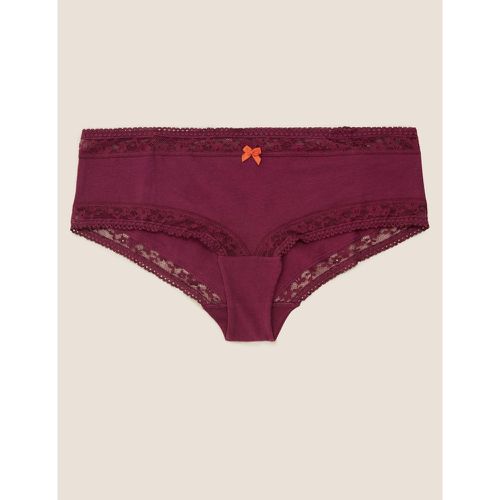 Cotton & Lace Low Rise Shorts purple - Marks & Spencer - Modalova