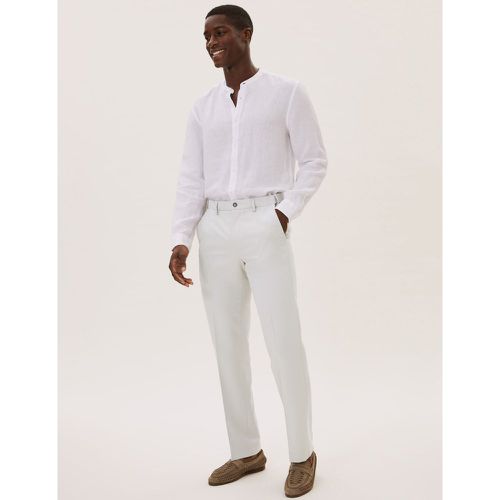 Regular Fit Flat Front Trousers cream - Marks & Spencer - Modalova