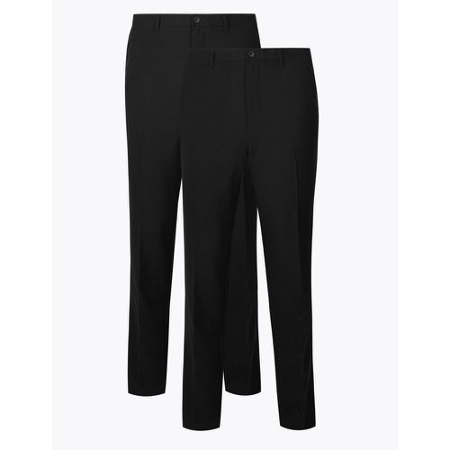 Pack Slim Fit Flat Front Trousers - Marks & Spencer - Modalova