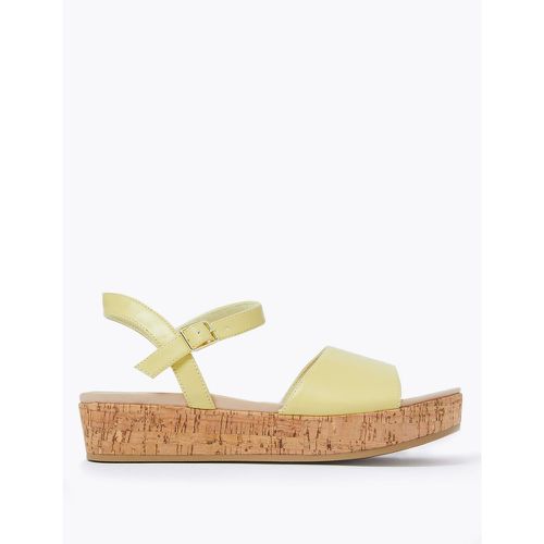 Ankle Strap Flatform Open Toe Sandals yellow - Marks & Spencer - Modalova