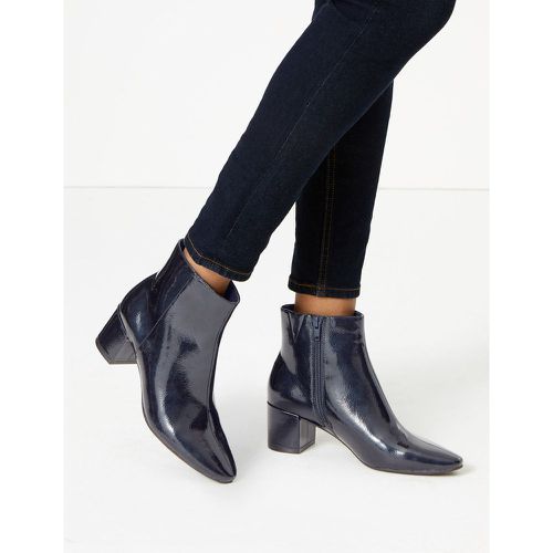 Block Heel Ankle Boots navy - Marks & Spencer - Modalova