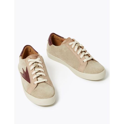 Suede Lace Up Flash Detail Trainers brown - Marks & Spencer - Modalova